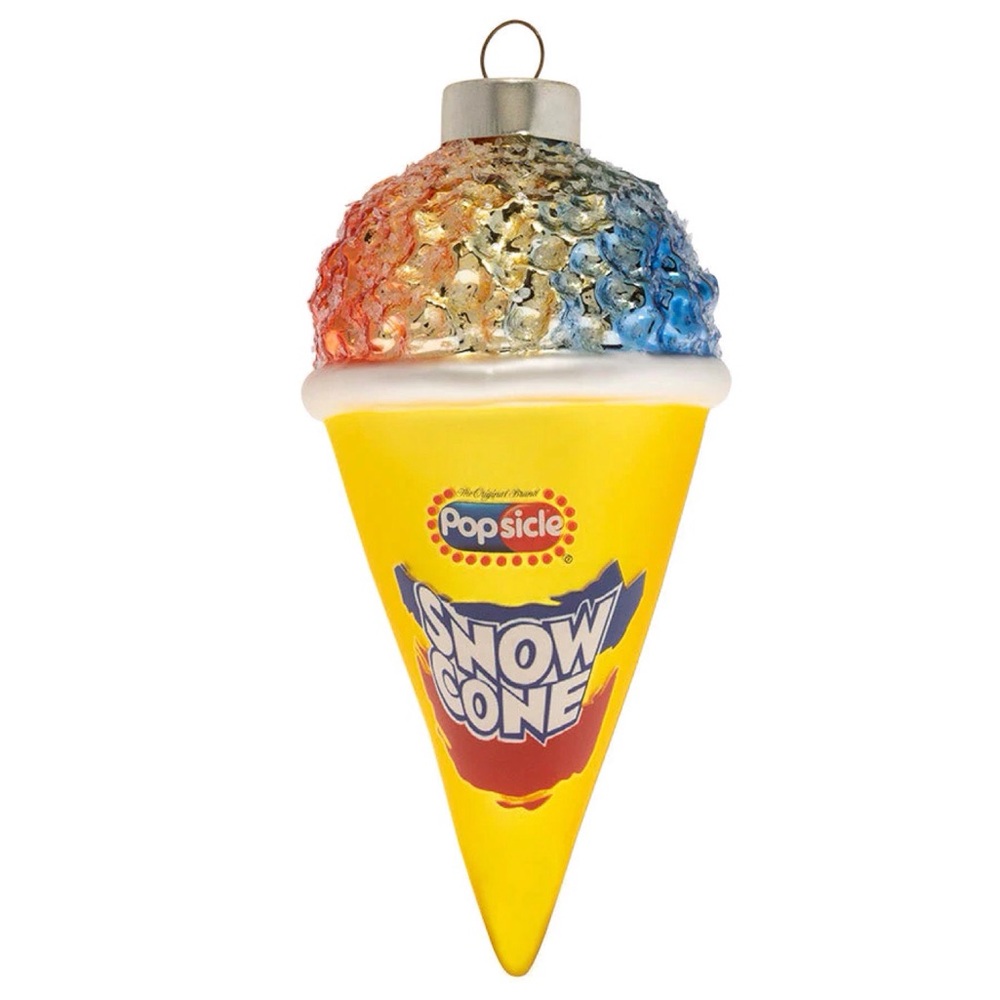 Popsicle “Snow Cone” Glass Christmas Ornament (NWT)